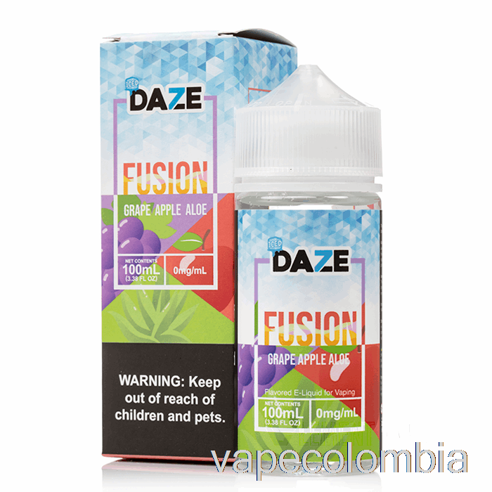 Vape Desechable Aloe Manzana Uva Helada - 7 Daze Fusion - 100ml 6mg